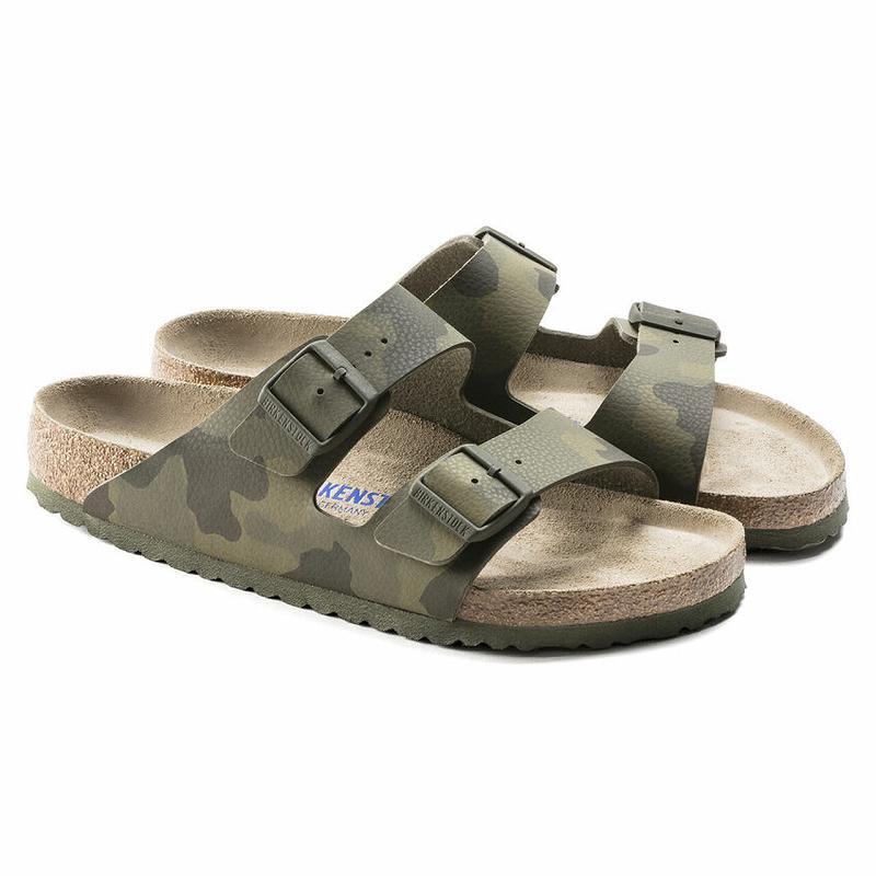 Birkenstock Soft Footbed Birko-flor Arizona Herre Grøn | DK 254LIS